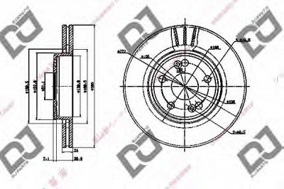 DJ PARTS bd1794 -  Тормозной диск